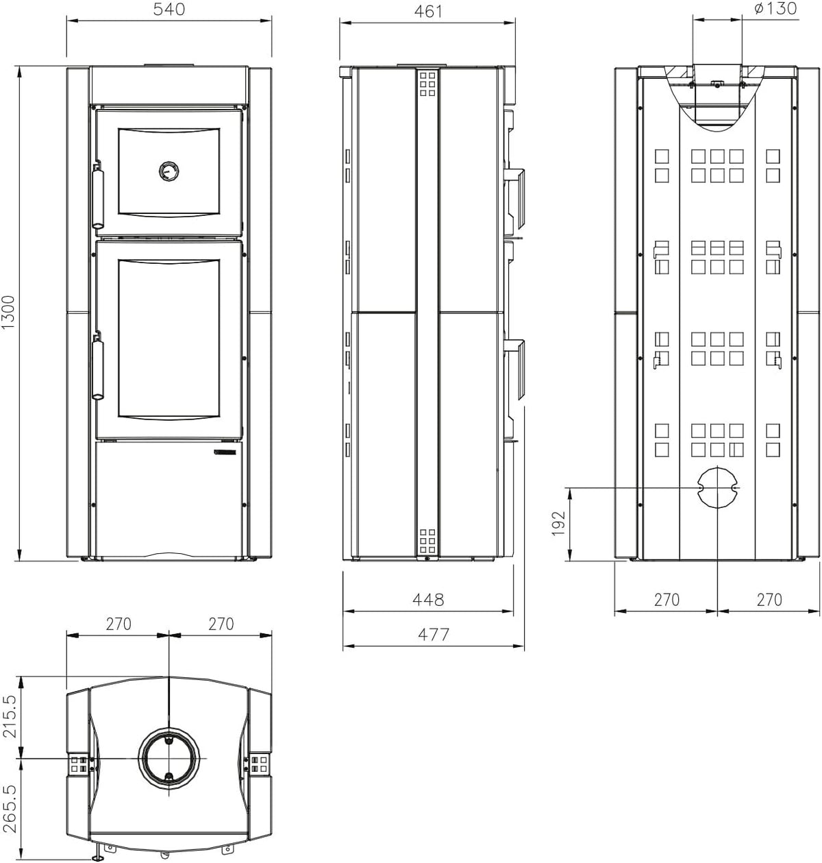 La Nordica 7116734 Ester Forno Evo Estufa de leña Vulcan/A+