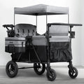 Jeep Wrangler Deluxe Stroller Wagon for 4 Kids – Removable Canopy, Cooler Bag, Modular Seats, XXL Storage, All-Terrain Tires, Adjustable Handlebars