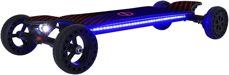 Patineta eléctrica 4000 vatios | 12S3P | 35 mph | 22 millas de autonomía | Ruedas de 6″ | Luces geniales | – Negro