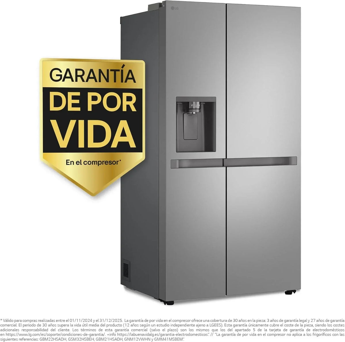 GSLC40PYPE - Frigorífico Side by Side, Serie 400, Clasificación E, 641 L, Inox Antihuellas