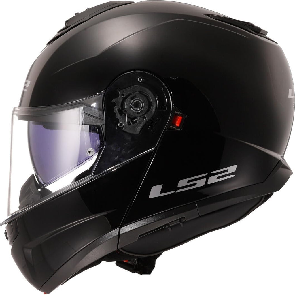 LS2, Casco de moto modular Strobe II negro brillante,