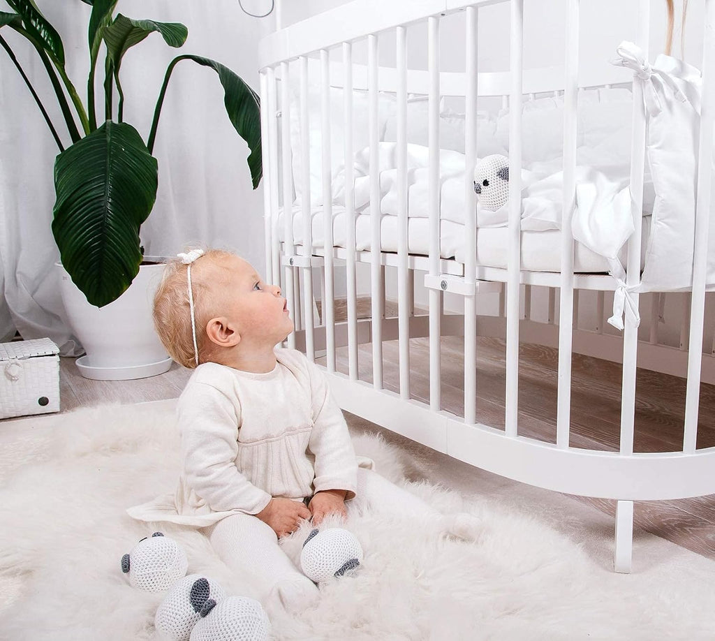 Cuna 7 en 1 tweeto®: cuna de madera evolutiva | cuna de colecho y cuna de barrotes de altura regulable | convertible en cama infantil y parque de juegos (haya natural)