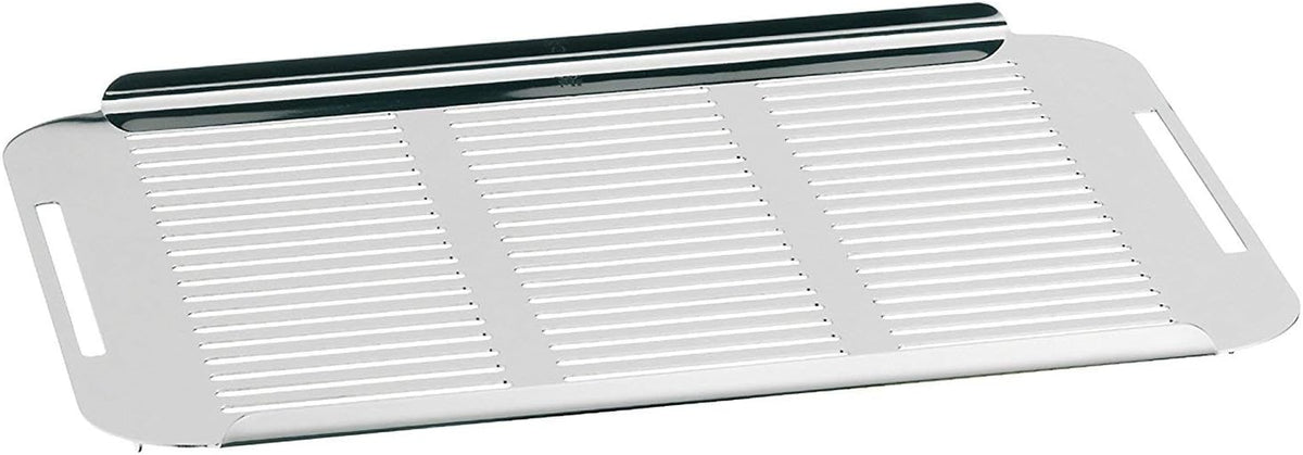 WMF Vitalis Aroma Vaporera, rustidera de inducción, 41x27x10 cm, fuente para horno de 6,5 l, pinzas de servir, tapa de cristal con borde de silicona, termómetro, rejilla de cocción, olla de cocción lenta de acero inoxidable Cromargan sin revestimiento