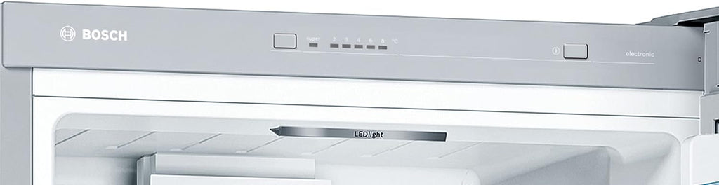 Bosch KGV36VLEAS, Serie 4, Frigorífico con congelador, Libre instalación, 186 x 60 cm, 214 L / 94 L, Acero inoxidable