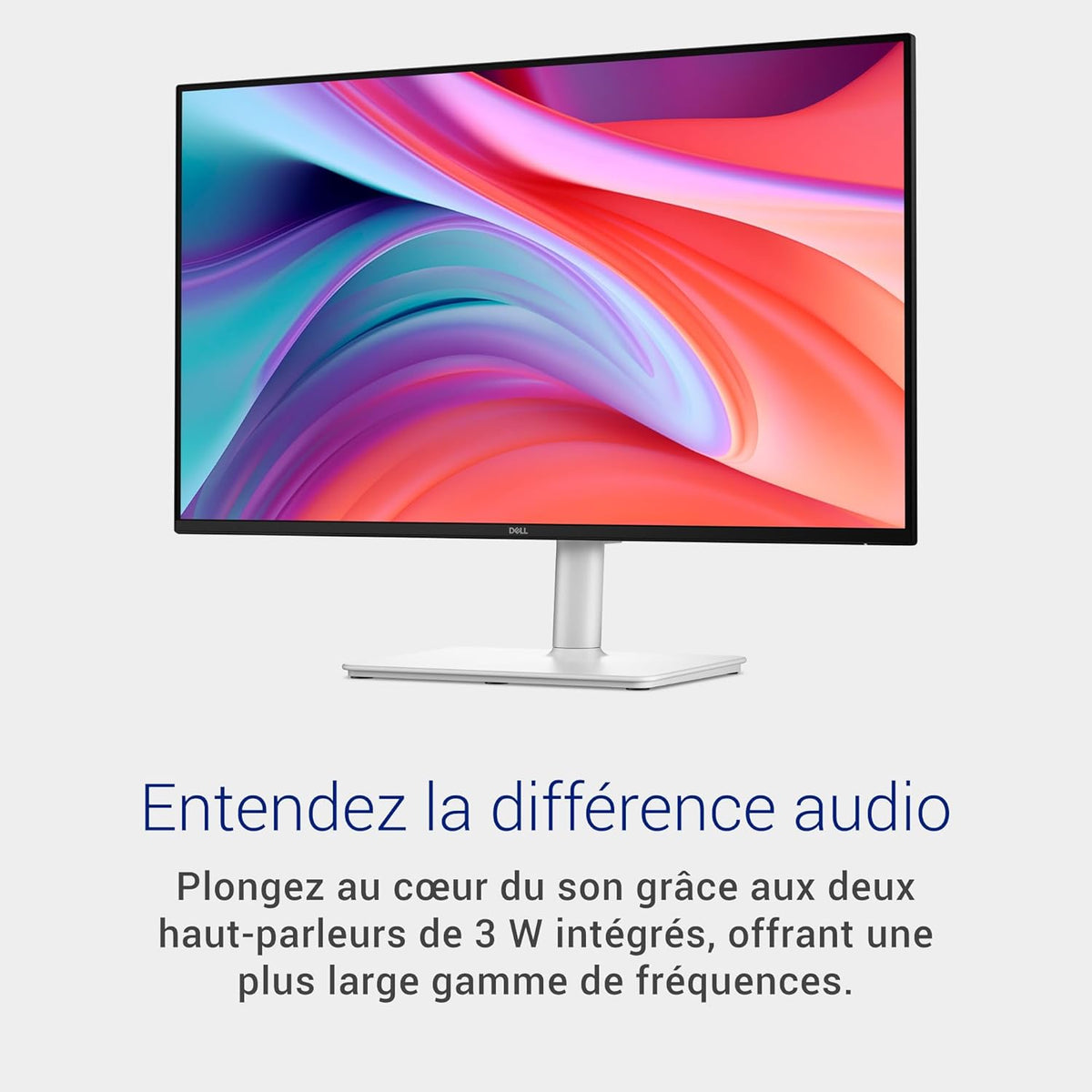 Monitor Dell 27 Plus - S2725HSM, Full HD (1920x1080), 144Hz, IPS, 1ms MPRT, AMD FreeSync, 99% sRGB, Ajuste de altura, Altavoces integrados, 2 HDMI, Garantía de 3 años, Blanco
