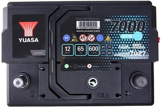 Batería YUASA 65 Ah 600 A/EN YBX7027 L 242 mm A 175 mm A 190 mm