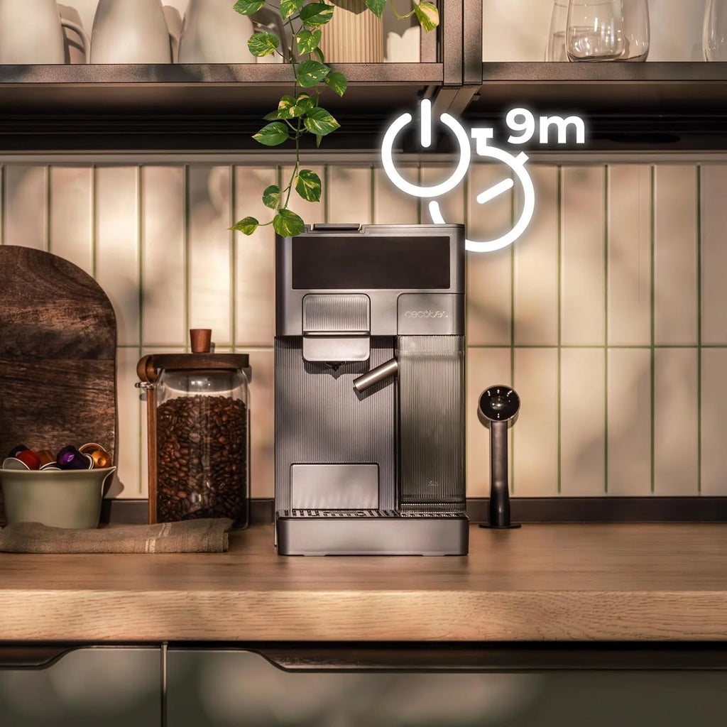 Cecotec Ekspres do kawy espresso, ekspres do kawy FreeStyle Latte T. 1350 W, 20 bar, zbiornik na wodę 1,6 l i 400 ml mleka, kompatybilny z kawą mieloną, Dolce Gusto, Nespresso i K-Fee