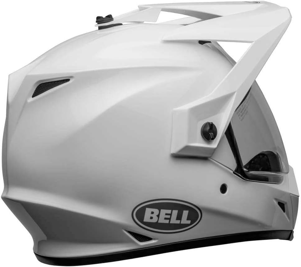 Casco de moto Bell MX-9 ADV MIPS sólido ECE de policarbonato, MIPS, visera ajustable, ventilación Velocity Flow, forro antimicrobiano lavable, rendimiento profesional, color: blanco, talla: 2X