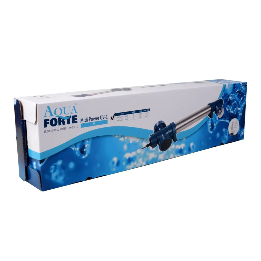 Midi Power UVC 75W carcasa de acero inoxidable máx. 20m³/h lámparas cortas estanque claro peces sanos sin productos químicos