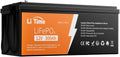 Batería de litio LiTime 12V 300Ah LiFePO4, BMS de 200A integrado, energía de 3840Wh, baterías de ciclo profundo, hasta 15000 ciclos de vida y 10 años de vida útil, perfecta para sistemas aislados (off-grid), autocaravanas y sistemas solares.