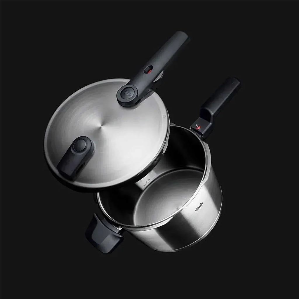 Olla a presión Vitaquick Premium 6 L de acero inoxidable, 22 cm, con cestillo perforado, 2 niveles de cocción, apta para inducción