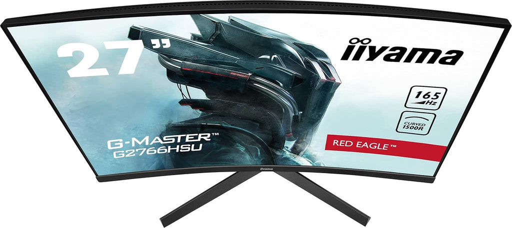 Monitor iiyama 27" G-Master Red Eagle G2766HSU-B1, VA Curvo, FHD@165Hz, FreeSync, HDMI/DP/Hub USB, 1ms, Altavoces, Black Tuner