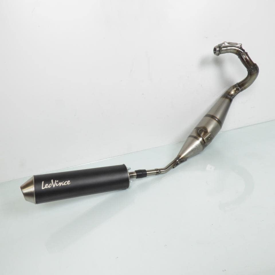 Silenciador de escape Leovince compatible con Moto Derbi 50 Senda R Drd posterior a 2003 3408BN /HM V6 negro paso bajo