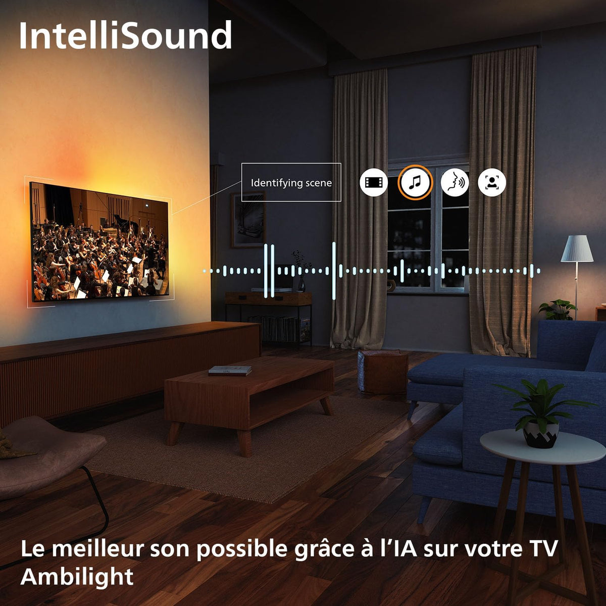 Smart TV Philips Ambilight 77OLED760 4K OLED - Pantalla de 77 pulgadas con motor de imagen P5 AI Perfect Picture Ultra HD, Titan OS, Dolby Vision y sonido Atmos - Compatible con Alexa y el Asistente de Google