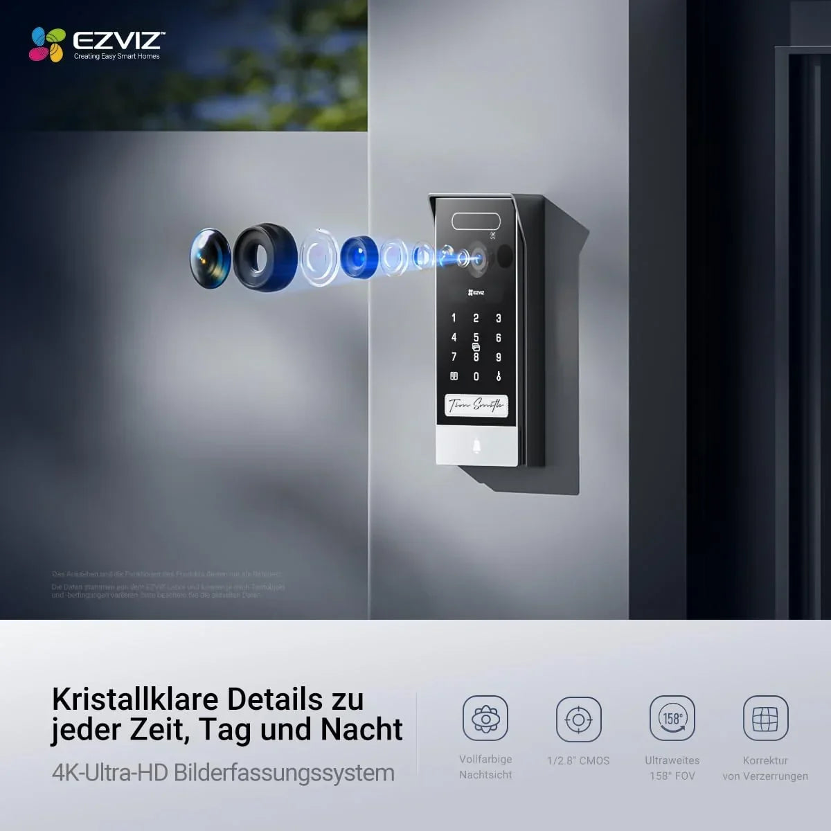 Videoportero HP7 Pro 4K, pantalla táctil de 8 pulgadas, sistema de 2 hilos, Wi-Fi de doble banda, acceso RFID