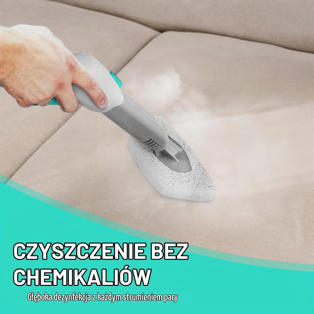 HAUSHOF Myjka parowa 2000 W, ze zbiornikiem 1,5 l, maks. ciśnienie pary 4 ,0 bar, czas nagrzewania 8 min, czas parowania do 30 min, w zestawie 16 akcesoriów i kabel zasilający 3 m, do podłóg, dywanów