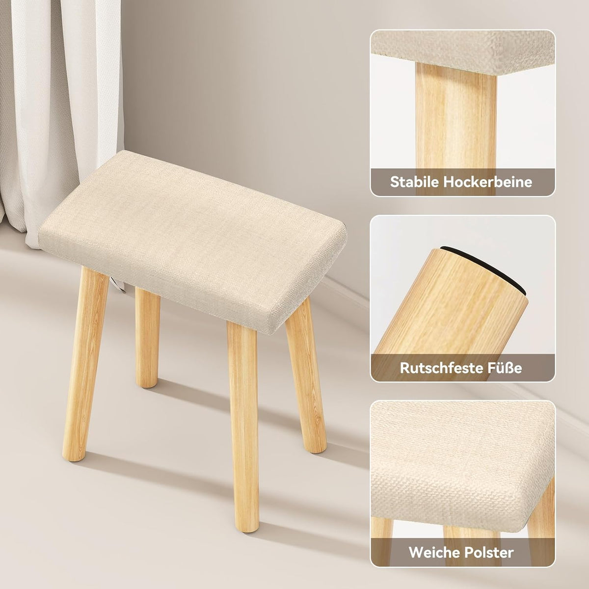 Tocador YU YUSING con iluminación, mesa de maquillaje con espejo LED y cajones, tocador con taburete acolchado, cómoda para maquillaje, moderno