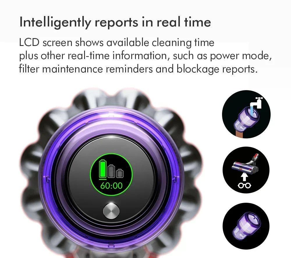Aspiradora escoba inalámbrica Dyson V11 Extra 2026 – Hasta 60 minutos de autonomía – Acabado en níquel y rojo