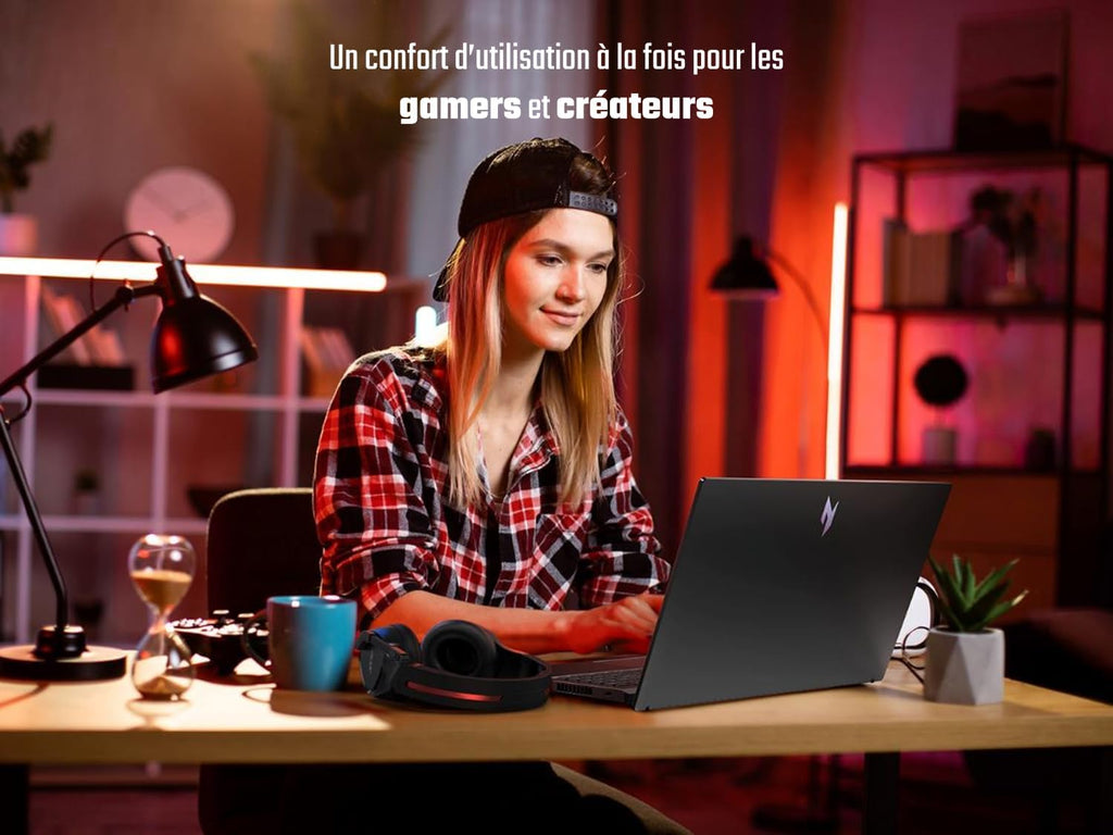 acer Nitro V 15 ANV15-41-R4FN, Ordenador Portátil Gaming 15.6'' Full HD IPS LCD 165Hz, (AMD Ryzen 5 7535HS, NVIDIA GeForce RTX 4050, RAM 16 GB, SSD 512 GB, Windows 11 Home) Teclado AZERTY, Negro