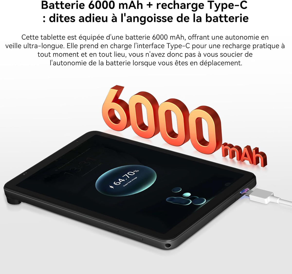 Tableta Blackview ZENO 1 de 8 pulgadas, Android 15, 90Hz, 800x1280 - Ultraligera y compacta para juegos, chip IA de 8 núcleos T615, 18GB RAM + 256GB ROM (2TB TF) / 4G LTE + WiFi 5G / Reconocimiento facial / 6000mAh / 8MP + 8MP / Widevine L1 / BT5.2 / GMS