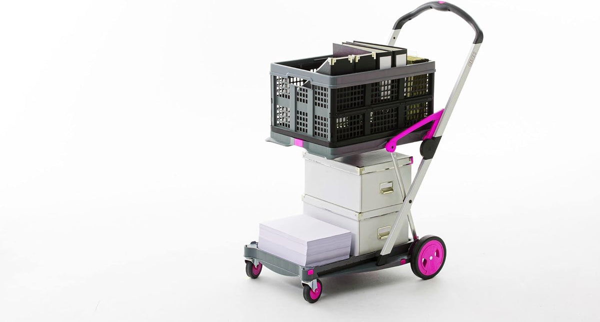 Carros plegables, funcionales y versátiles | Carro plegable móvil | Carrito de la compra con caja de almacenamiento (negro)