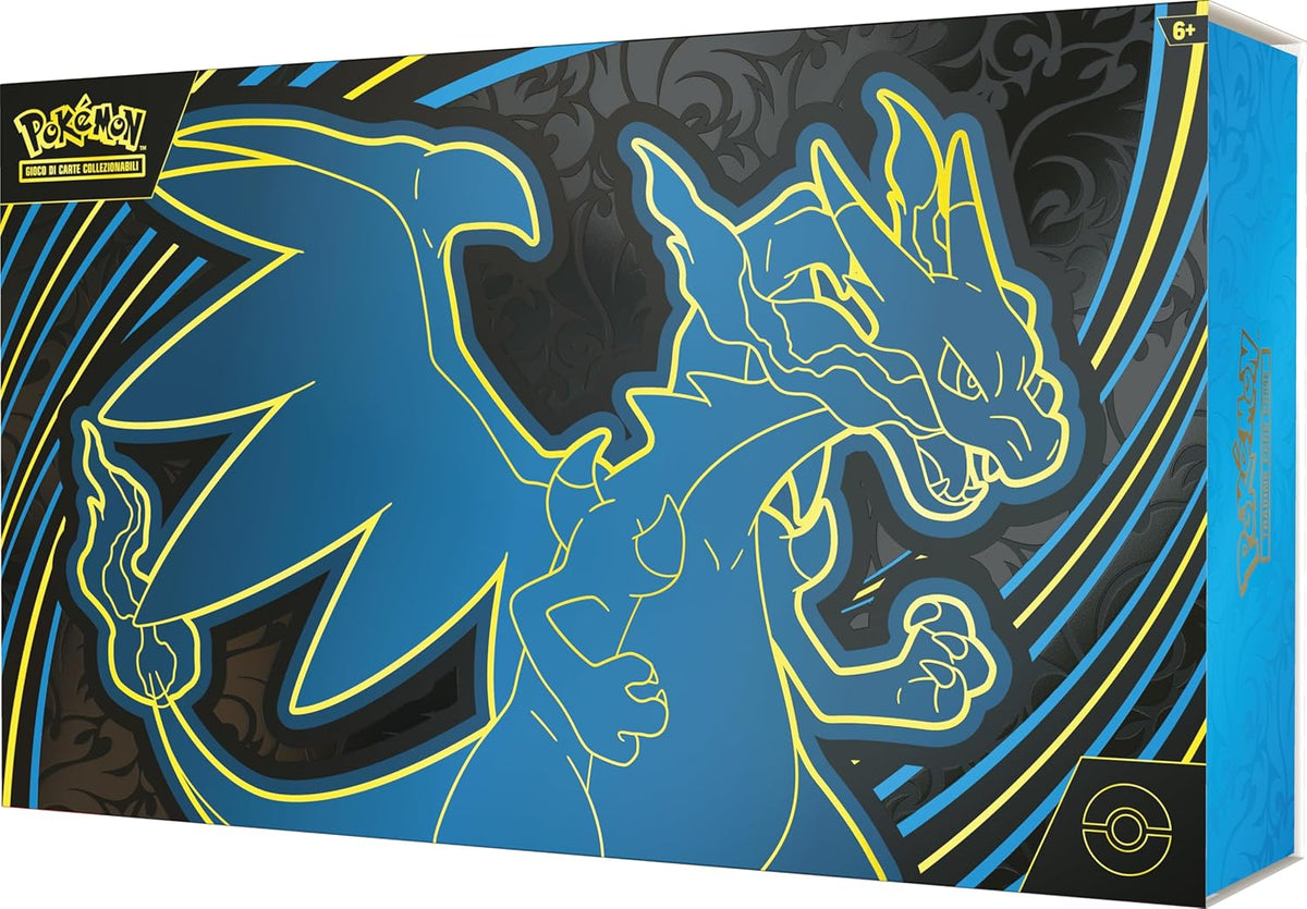Pokémon: Colección Ultra Premium Mega Charizard X-ex de JCC Pokémon (dos cartas de promoción holográficas, 18 paquetes de mejora y accesorios premium)