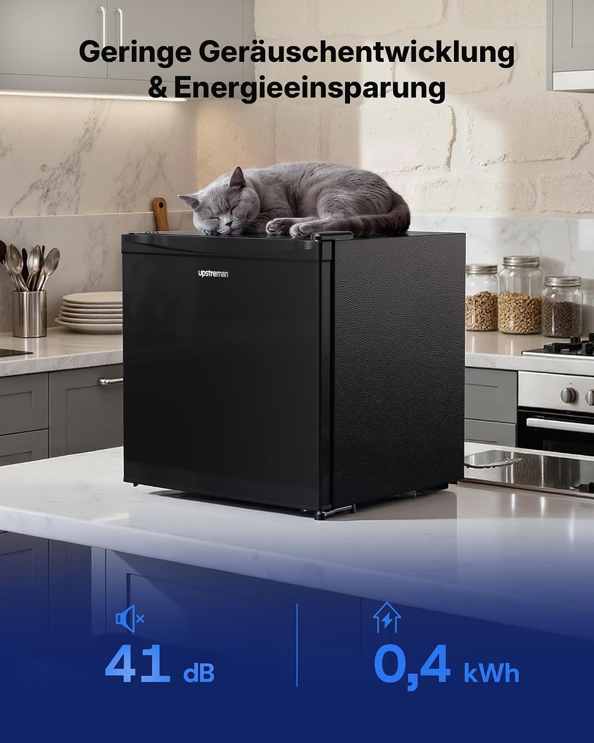 Congelador pequeño Upstreman de 35L, negro, UF35