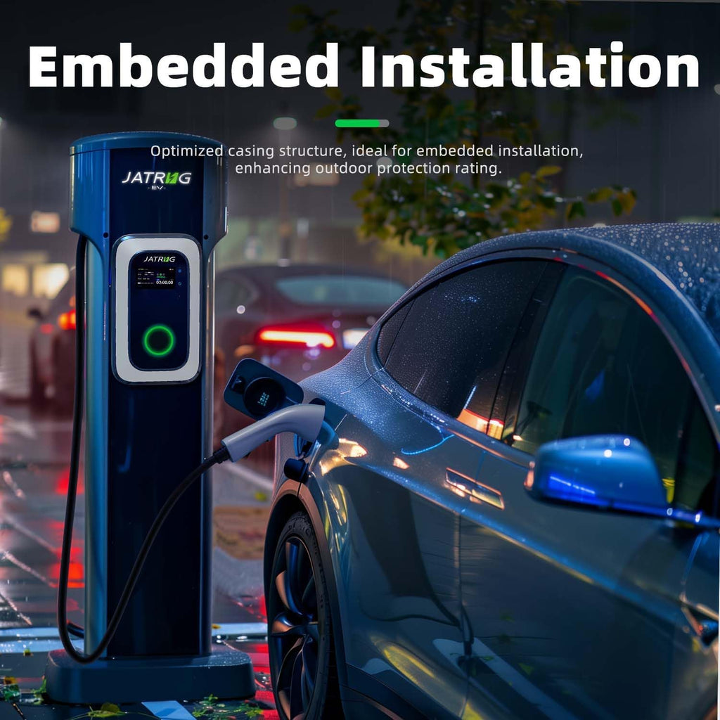 JATRHG S1 Estación de Carga para Vehículo Eléctrico 7kW 6M 32A Monofásica - Punto de Recarga Tipo 2 IEC 62196-2 - Cargador Rápido EV Wallbox