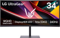 LG Ultragear™ 34G630A-B.AEU Monitor Gaming de 34" - Panel VA resolución WQHD (3440 x 1440), 1ms GtG 240Hz, DisplayHDR™ 400, sRGB 95% (CIE1976), FreeSync Premium
