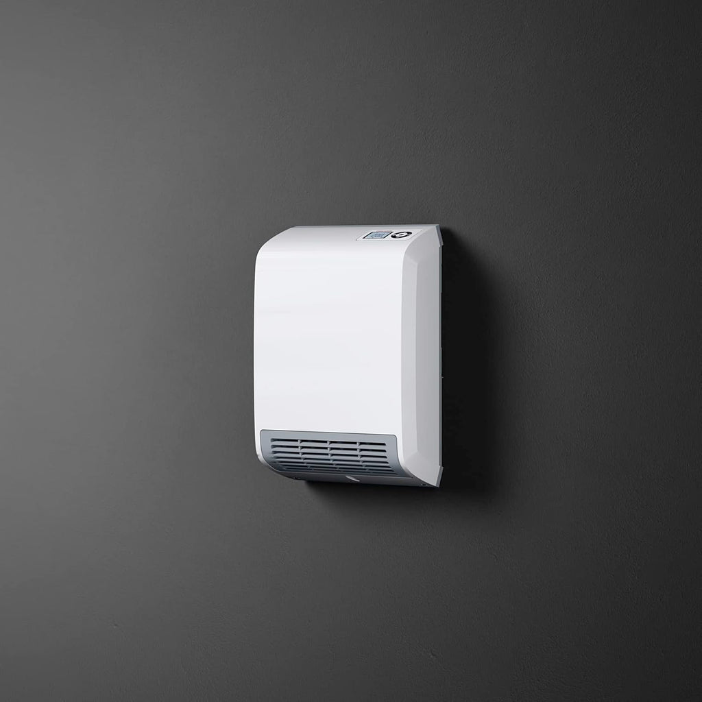 Calefactor rápido STIEBEL ELTRON CK 20 Trend LCD para aprox. 25 m², certificado TV, fabricado en Alemania, pantalla LCD, temporizador semanal, termoventilador cerámico de bajo consumo, baño, 2 kW, 236653