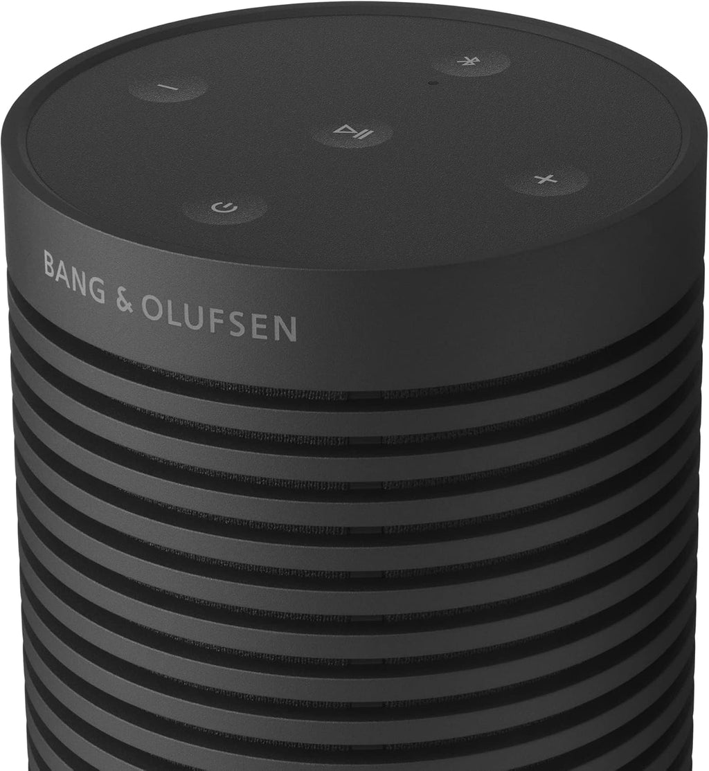 Bang & Olufsen Beosound Explore – Altavoz Bluetooth inalámbrico portátil para exteriores, hogar y viajes, 27 horas de autonomía, resistente al agua, sonido 360° + cable de carga USB-C – Negro antracita
