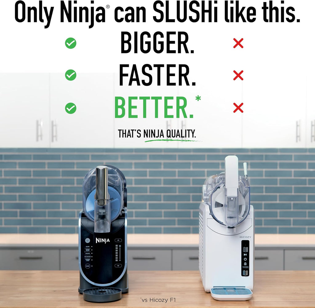 Ninja SLUSHi con tecnología RapidChill, máquina para granizados y bebidas congeladas de 88 oz, 5 programas preestablecidos, margaritas, frappés y más, detalles premium, color negro, FS301