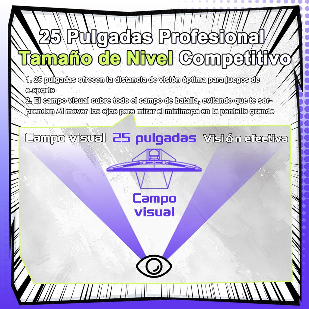 Amzfast Monitor Gamer de 24.5 pulgadas - 320Hz/240Hz, FHD 1920x1080, Pantalla Fast IPS, 1ms MPRT, 120% sRGB, Luz azul reducida, HDR, Adaptive Sync, VESA 100x100, HDMI 2.0x2/DP 1.4x2, Blanco - AMZG25F6F