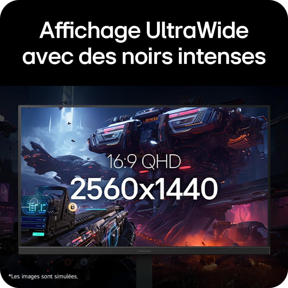 LG Ultragear™ 27G640A-B.AEUQ Monitor Gaming 27" - Panel IPS resolución QHD (2560x1440), 1ms GtG 300Hz, VESA DisplayHDR 400, DCI-P3 95%, AMD FreeSync Premium, DisplayPort 1.4, HDMI 2.1, Inclinable