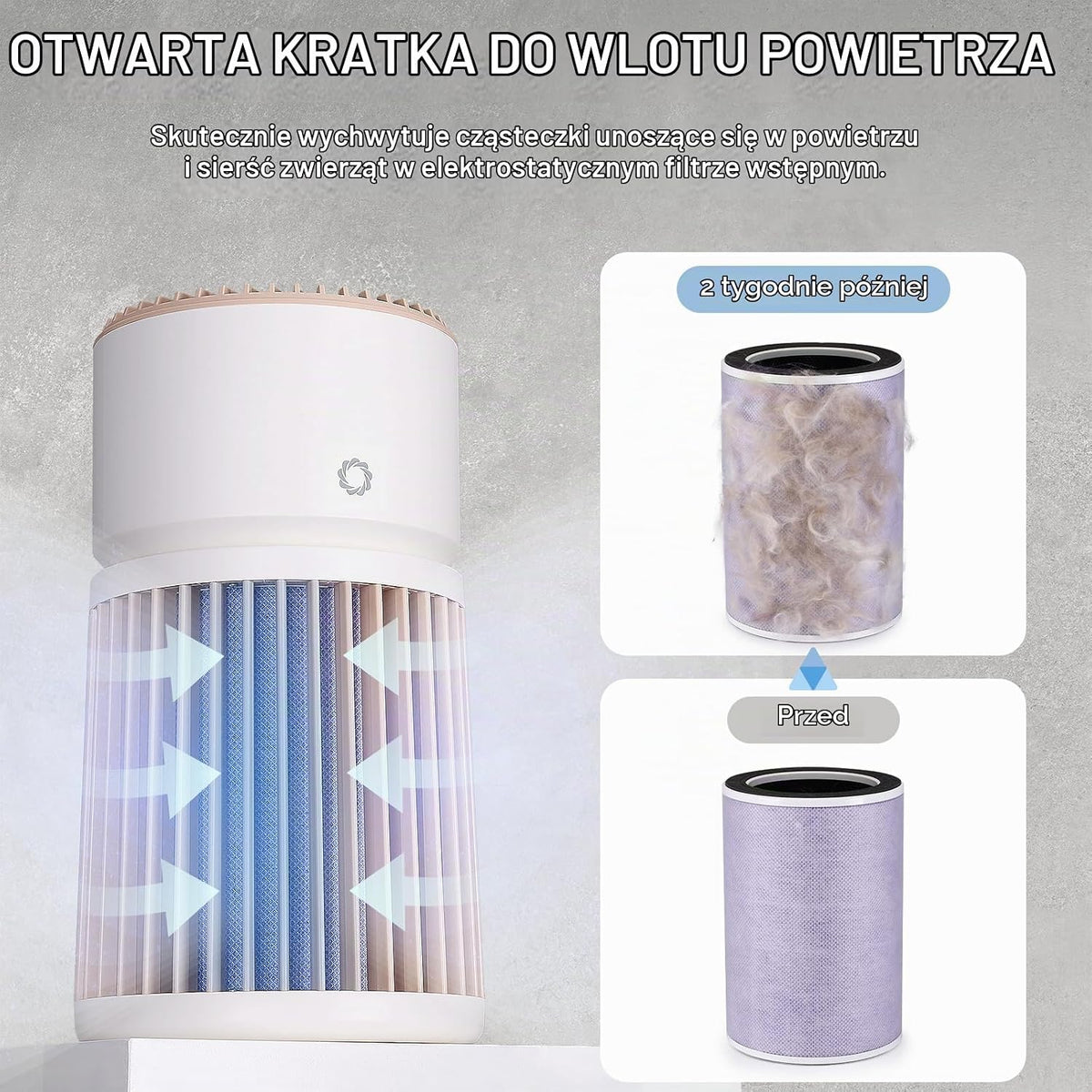 Airthereal Oczyszczacz powietrza zwierzęta domowe H13 filtr HEPA 325 m²