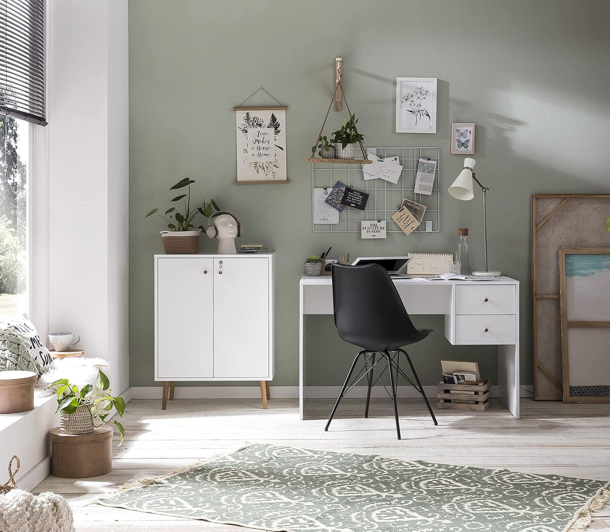 Armario archivador Schildmeyer Jonte, blanco, 65,2 x 39 x 85,5 cm