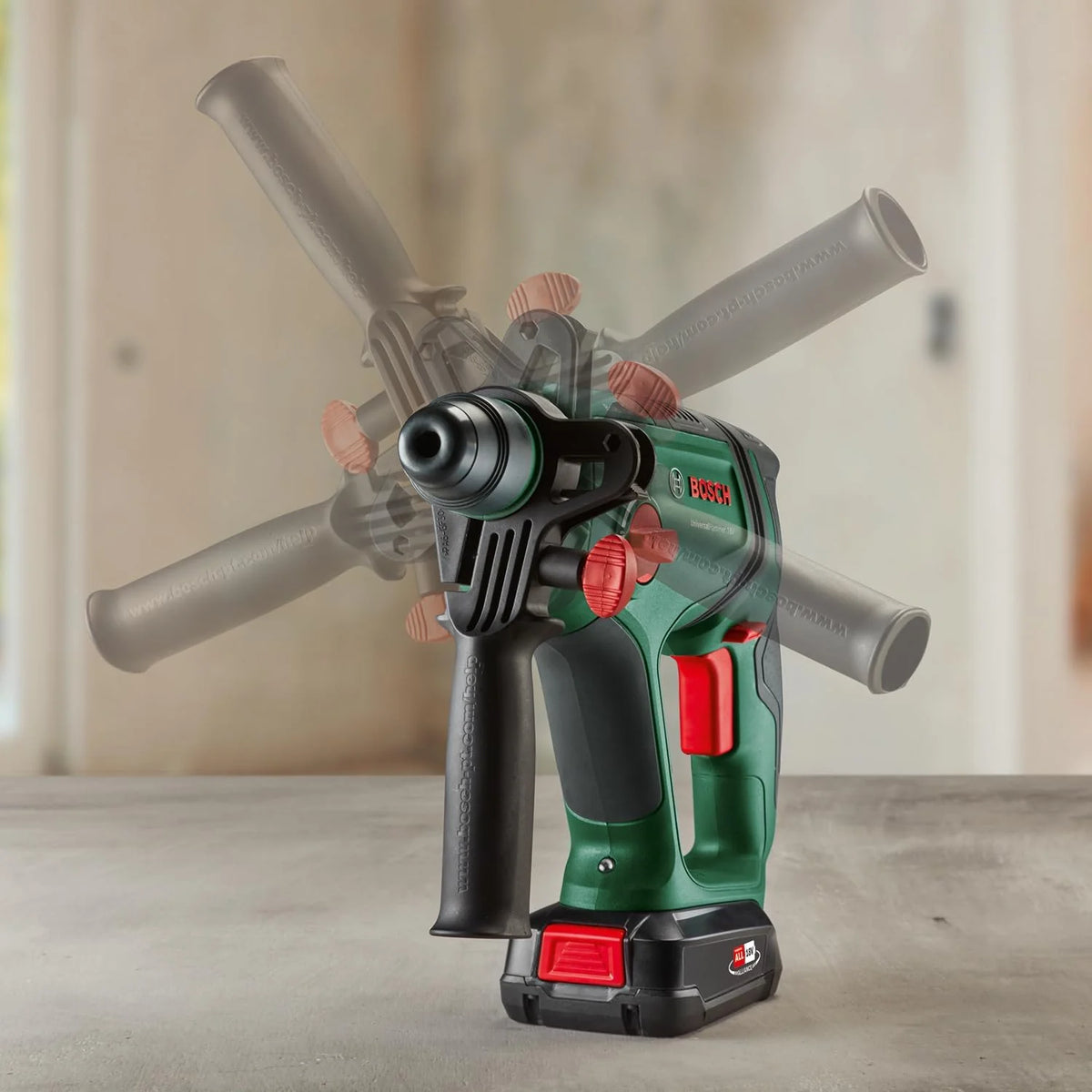 Bosch Home And Garden Akumulatorowa Wiertarko-Wkrętarka, UniversalHammer 18 V, 1x Akumulator 2.5 Ah, System 18 V, do Wiercenia, Wiercenia z Udarem, Dłutowania i Wkręcania, w Walizce