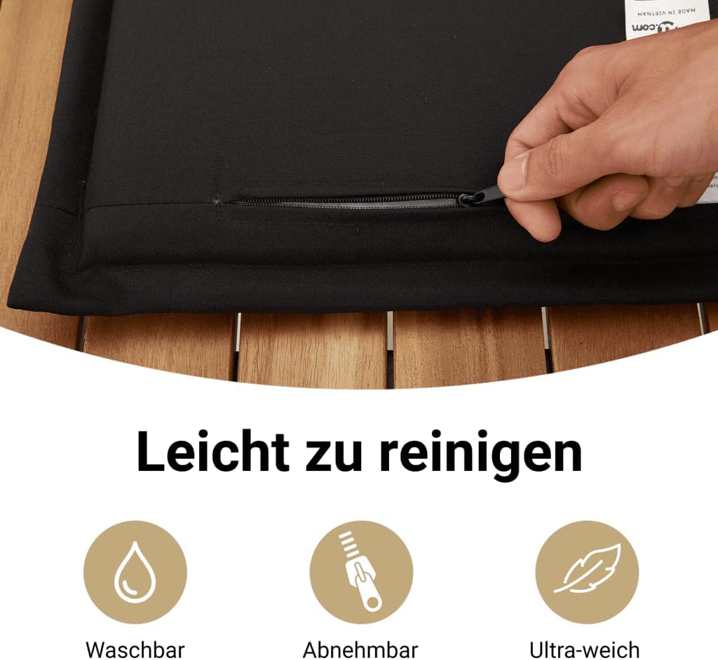 vidaXL Sofá de jardín con cojines, 2 plazas, sofá de exterior con taburete con almacenamiento, sofá con funda extraíble, muebles de jardín, conjunto de jardín, ratán sintético negro