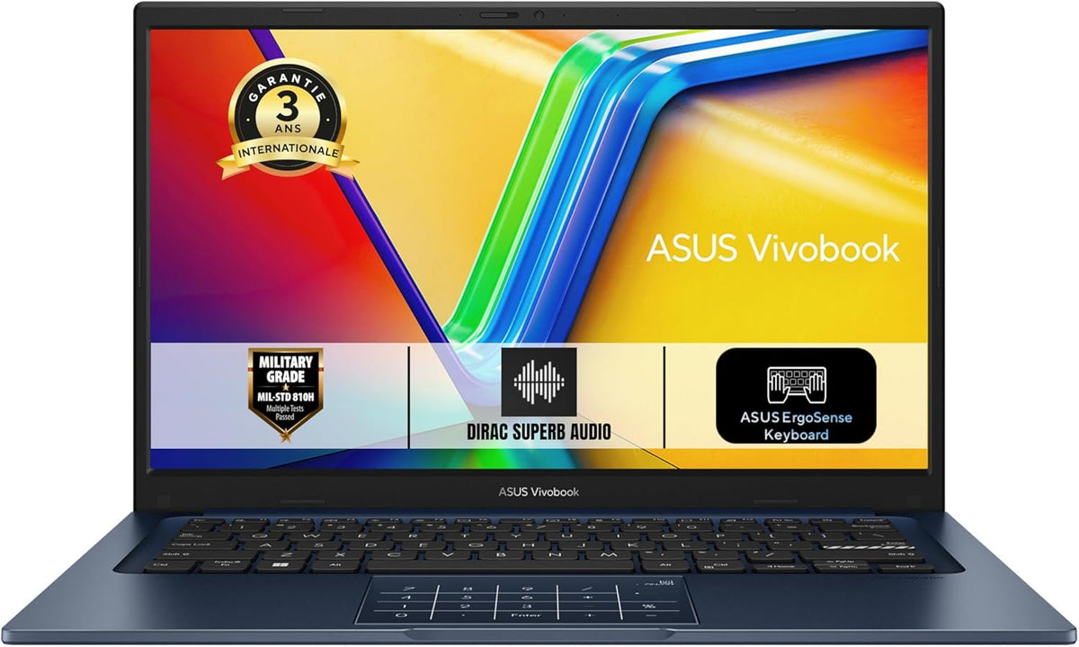 ASUS Vivobook 14 S1404GA-NK058W 14,0 pulgadas FHD Portátil (Procesador Intel Core i3-N305 3,8 GHz, 8GB DDR4, 256G UFS 2.1, Intel UHD Graphics, Windows 11 Home) - Teclado AZERTY