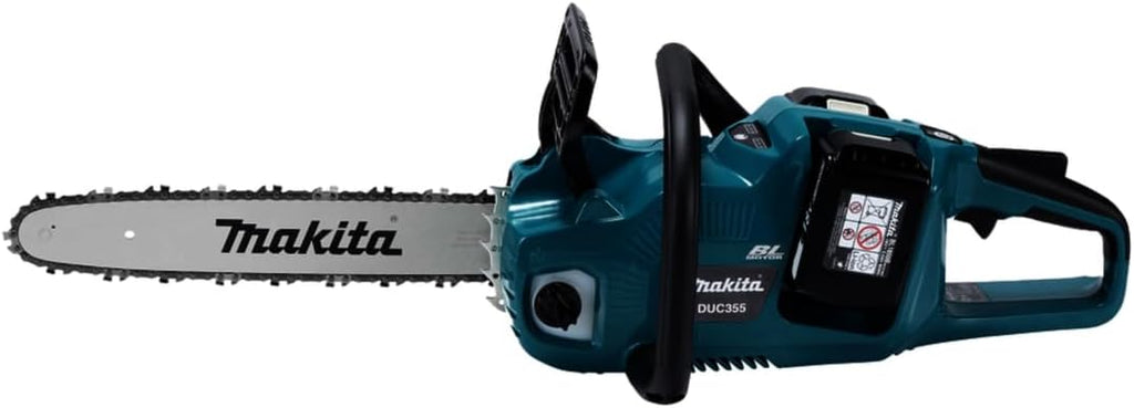 Motosierra Makita DUC355PT2 Twin, 18 V / 36 V, LXT, inalámbrica, 35 cm, litio, 2 x 5,0 Ah