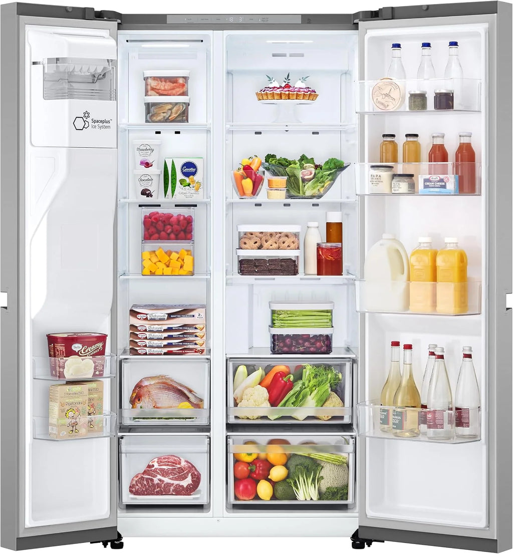 LG GSLC40PYPE lodówka Side-by-Side Inteligentny kompresor inwerterowy dozownik lodu i wody Technologia Total No Frost EEK E 638 l