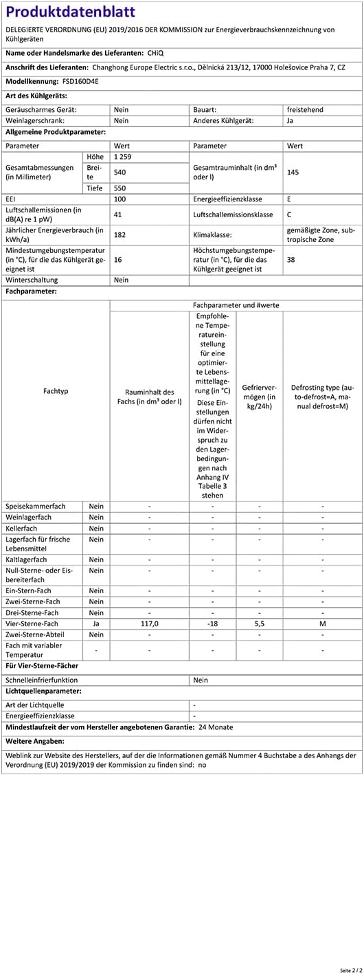 Congelador CHiQ FSD166NE4E 166 L, tecnología No Frost, puerta reversible, acero inoxidable negro, 144 cm de altura