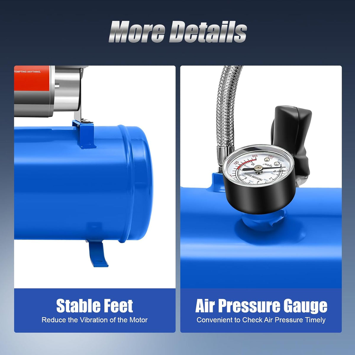 Kit de bocina de aire de 4 trompetas, 6 litros, con compresor de aire de 150 PSI, bocina neumática universal
