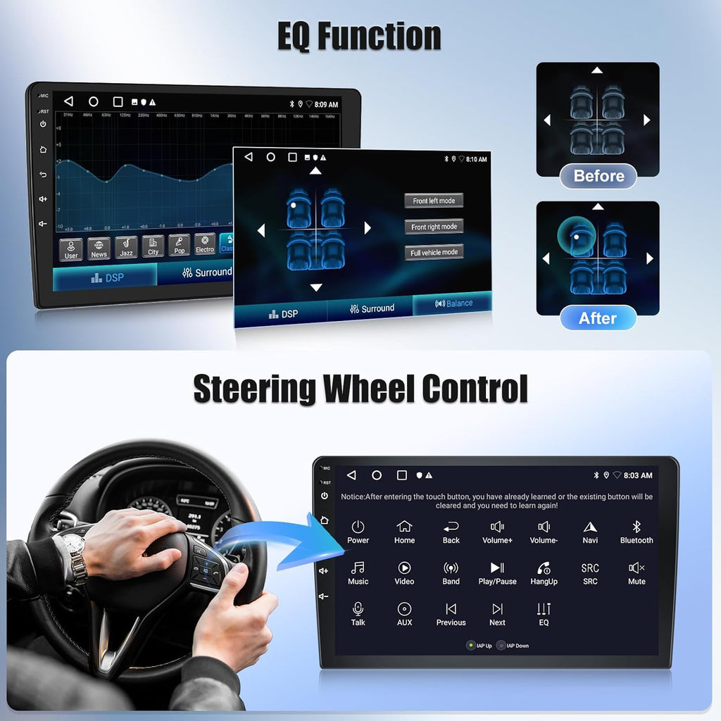 Autorradio OiLiehu 2G+64G Android 13 para Renault Trafic 2, Opel Vivaro A, Nissan Primastar 2006-2014 con CarPlay y Android Auto inalámbricos, pantalla táctil de 10,1", GPS, WiFi, Bluetooth, FM/RDS, ecualizador, mandos al volante y cámara.