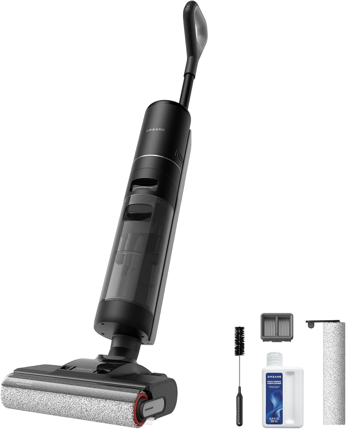 Aspiradora en seco y húmedo DREAME H12 Pro Ultra, limpieza de cepillo a 60 °C, secado con aire caliente de 30 min, autolimpieza con rascador fijo, potencia de succión de 16.000 Pa, limpieza de doble borde, detección y ajuste inteligentes