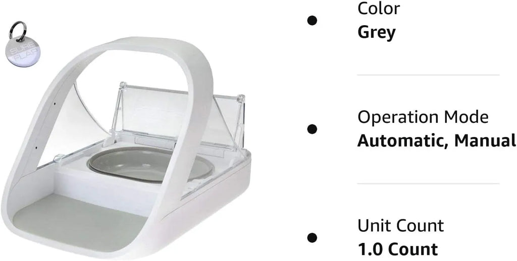 Comedero automático para mascotas - Comedero con microchip para mascotas - MPF001 - Apto para comida húmeda y seca - Toalla para mascotas de regalo de eOutletDeals