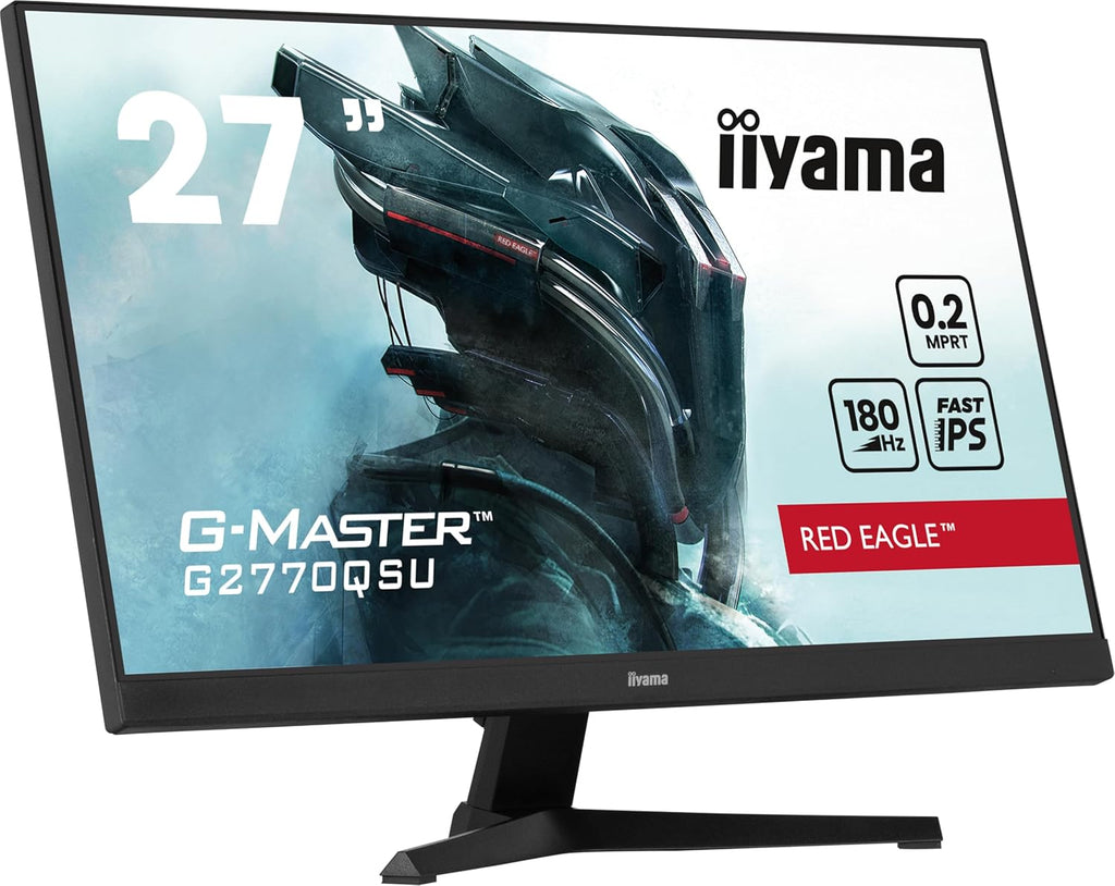 Monitor IIYAMA 27'' G-Master 0.2ms Red Eagle Fast IPS 2560x1440 180Hz 400 CD/m² HDMI DisplayPort 4xUSB (3.2) Altavoces 2x2W FreeSync Black Tuner G2770QSU-B6