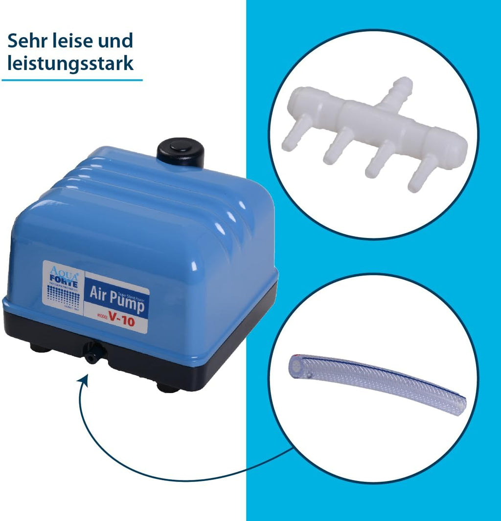 Bomba para filtro/estanque AquaForte DM-22.000 Vario S, 70-200W, altura de elevación 7,5m, regulable con controlador externo. Ideal como bomba para estanques o para arroyos/cascadas.
