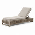 Tumbona de jardín de aluminio con tejido de poliéster ajustable, beige, 200 cm
