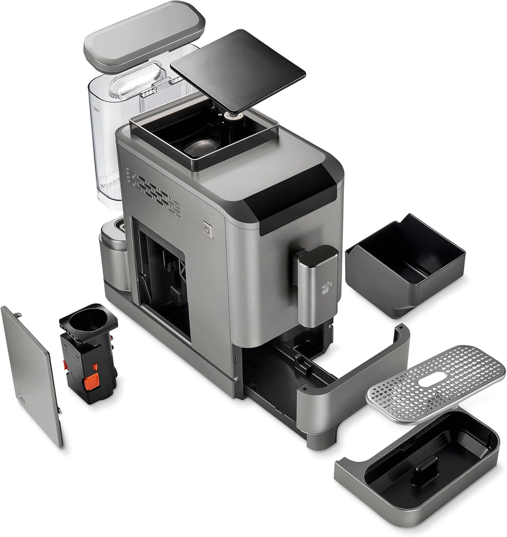 Cafetera superautomática Tchibo Esperto2 Caffè con función para 2 tazas para Caffè Crema y Espresso, Granite Black - INCLUYE set de degustación de café GRATIS